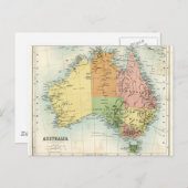 Antiek kaart van Australië (Voorkant / Achterkant)