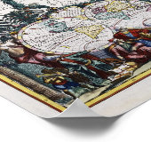 Antiek kaart van Azië | 1696 Poster (Hoek)