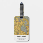 Antiek kaart van Canada Bagagelabel (Achterkant verticaal)