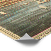 Antiek kaart van Chicago, LaSalle Street en River Poster (Hoek)