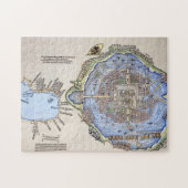 Antiek kaart van de Aztec Capital Tenochtitlan Legpuzzel (Horizontaal)