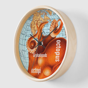 Antiek Kaart van de Kaart van de Muur Octopus
