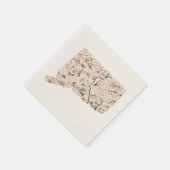 Antiek kaart van de Kaart van het Afbeelding van d Servetten (Hoek)