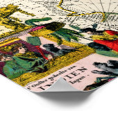 Antiek kaart van de Oost-Indische eilanden Poster (Hoek)