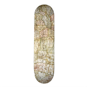 Antiek kaart van de Verenigde Staten van Amerika Skateboard