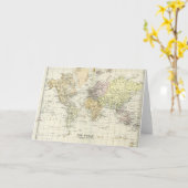 Antiek kaart van de wereld (Gele Bloem)