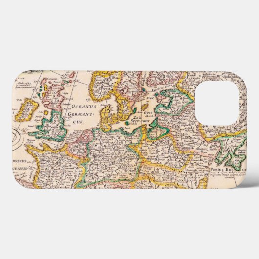  Antiek kaart van Europa Case-Mate iPhone Case (Achterkant (horizontaal))