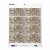 Antiek kaart van Europa door Willem Jansz Blaeu, c Etiket (Full Sheet)