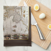 Antiek kaart van Europa door Willem Jansz Blaeu, c Theedoek (Quarter Fold)