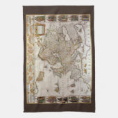 Antiek kaart van Europa door Willem Jansz Blaeu, c Theedoek (Verticaal)