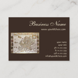 Antiek kaart van Europa door Willem Jansz Blaeu, c Visitekaartje