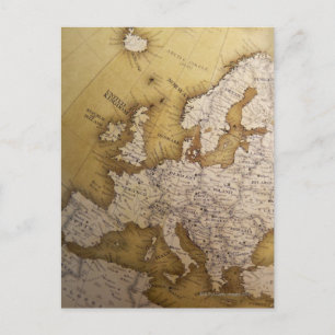 Antiek kaart van europa . Oude wereld.