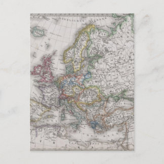 Antiek kaart van Europa rond 1862