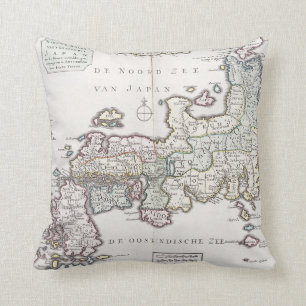 Antiek kaart van Japan 1769 Kussen