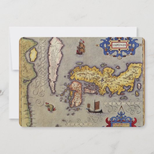 Antiek kaart van Japan door Mercator en Hondius (Voorkant)