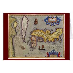 Antiek kaart van Japan door Mercator en Hondius