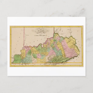 Antiek kaart van Kentucky uit 1815