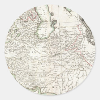 Antiek kaart van Perzië - Iran, Afghanistan en Ira Ronde Sticker