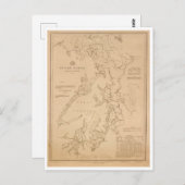 Antiek kaart van Puget Sound (Voorkant / Achterkant)