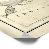 Antiek kaart van Schotland Poster (Hoek)