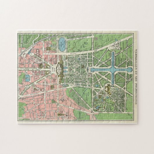 Antiek kaart van Versailles ,  Frankrijk Legpuzzel (Horizontaal)