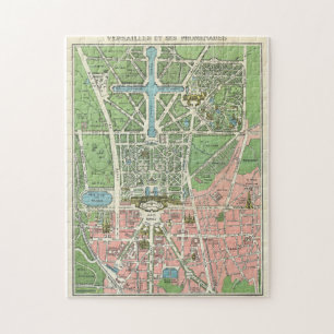 Antiek kaart van Versailles , Frankrijk Legpuzzel