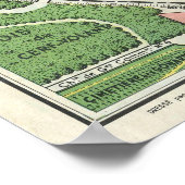 Antiek kaart van Versailles ,  Frankrijk Poster (Hoek)