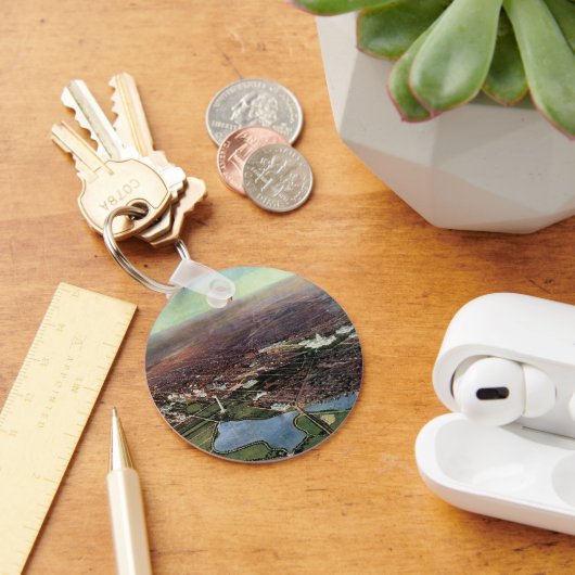 Antiek kaart van Washington DC en de Potomac Sleutelhanger (Bureau)