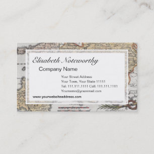 Antiek kaart van Zuid-Engeland, Devon, Cornwall Visitekaartje