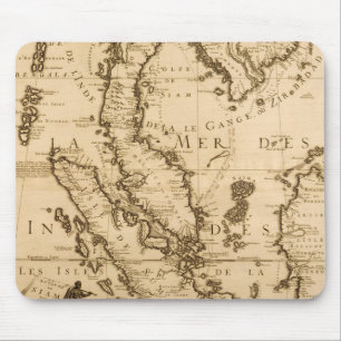 Antiek kaart van Zuidoost-Azië 1687 Muismat