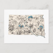 Antiek kaart Zuid-Dakota  Afbeelding (Voorkant)