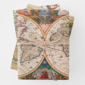 Antiek kaartpapier - zwaar ontledingspapier inpakpapier vel (In situ)