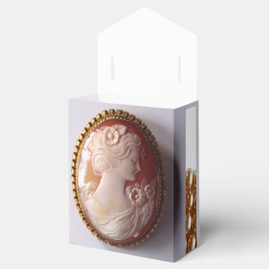 Antiek kameo en parels bedankdoosjes (Geopend)