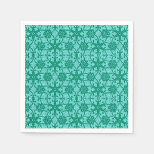 Antiek kant - turquoise en aqua servet