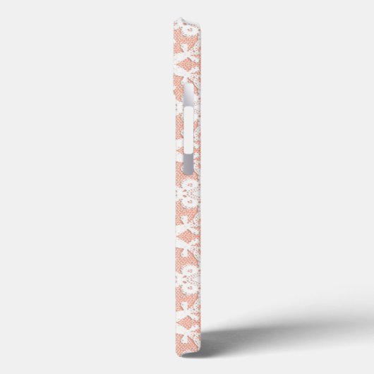 Antiek kant - wit en perzik Case-Mate iPhone case (Achterkant / Links)