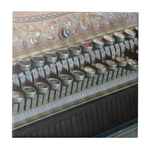 Antiek kasregister tegeltje