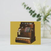 Antiek kassa, detailhandel briefkaart (Staand voorkant)