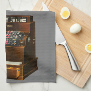 Antiek kassa, detailhandel theedoek