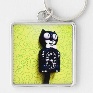 Antiek Kat Clock Sleutelhanger