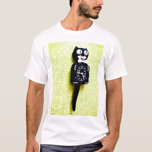 Antiek Kat Clock T-Shirt (Voorkant)