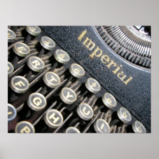 Antiek keizerlijk Poster voor schrijfmachines