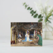 Antiek kerstfeest feestdagenkaart (Staand voorkant)