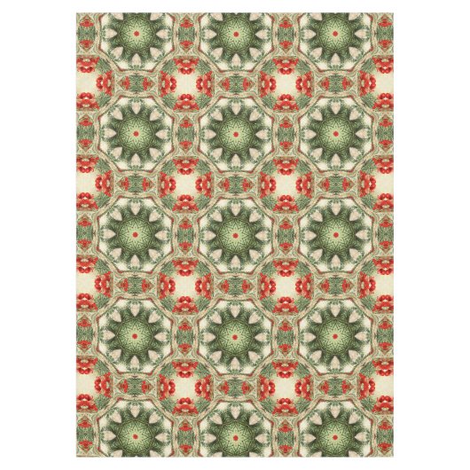 antiek Kerstfeest Gedekte Deel 3 Ephemera Tafelkleed (Voorkant)