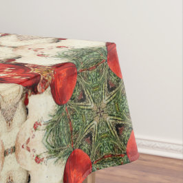 antiek kerstfeest Gedekte Deel 6 Ephemera Tafelkleed