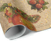 Antiek kerstfeest met rode kerst cadeaupapier (Rol Hoek)