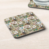 Antiek kerstfeestdagen bier onderzetter (Linkerzijde)