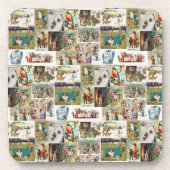 Antiek kerstfeestdagen bier onderzetter (Voorkant)