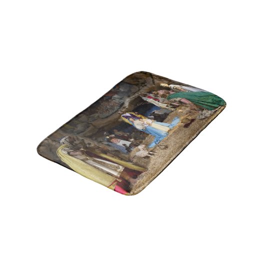 Antiek kerstfeestscène badmat (Gekanteld)