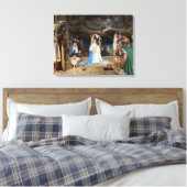 Antiek kerstfeestscène canvas afdruk (Insitu (Slaapkamer))