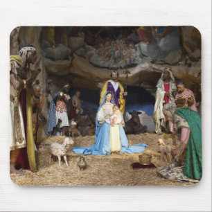 Antiek kerstfeestscène muismat